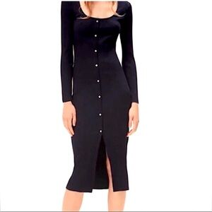 Zara Midi Black Dress dress size XS